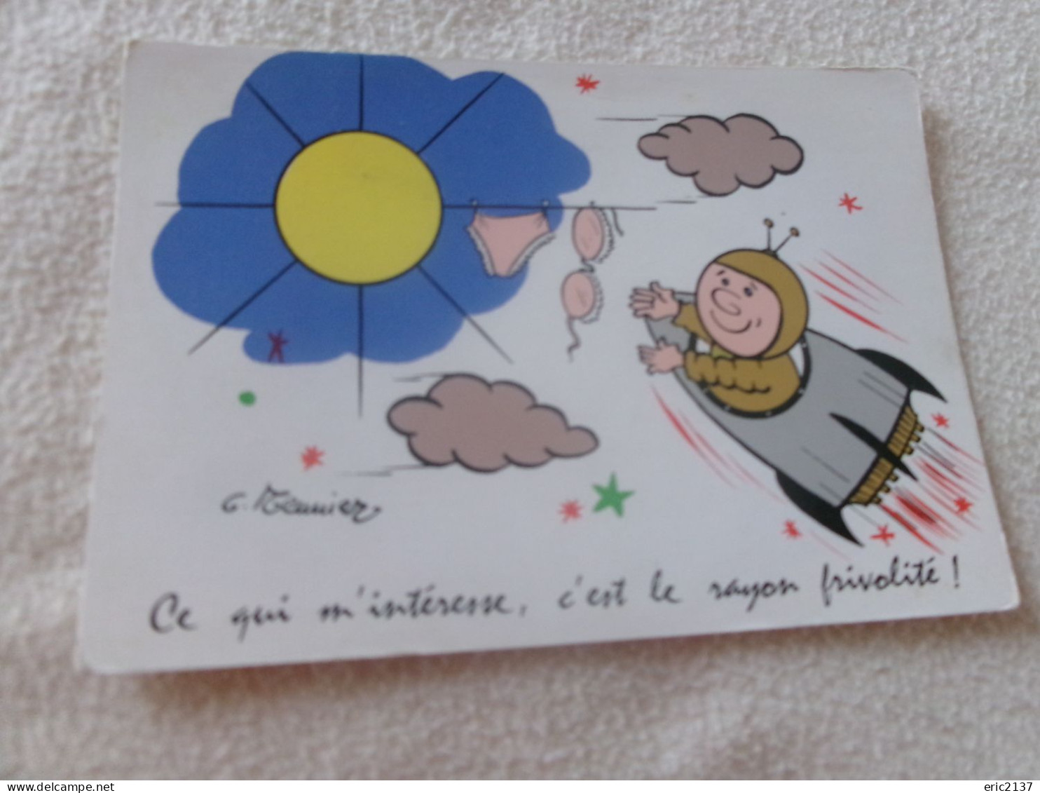 BELLE ILLUSTRATION HUMORISTIQUE.."INTERESSE PAR LE RAYON FRIVOLITE" ......SIGNE MEUNIER - Meunier, G.