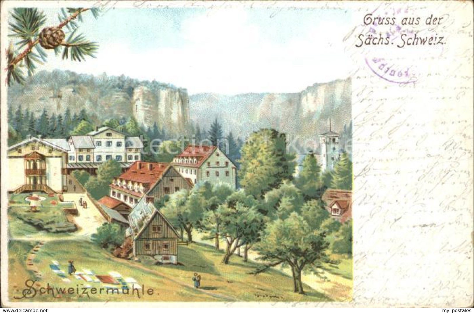 42248740 Bad Schweizermuehle Saechsische Schweiz Teilansicht Rosenthal-Bielatal - Rosenthal-Bielatal