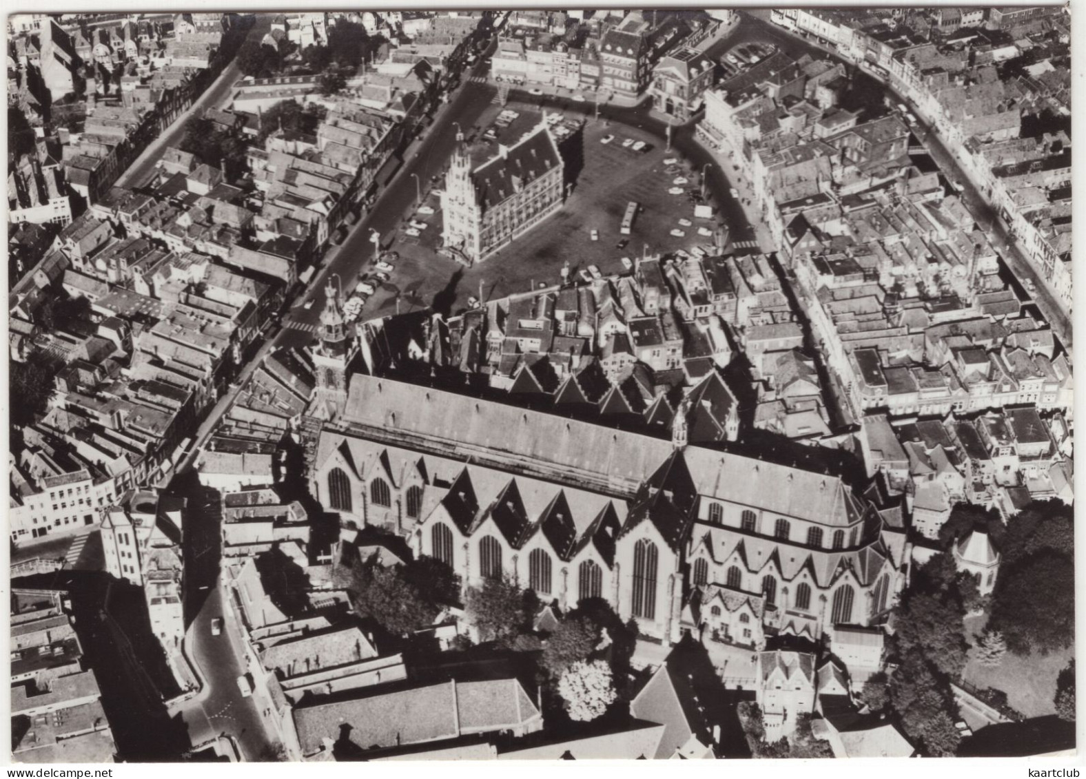 St. Janskerk En Gouda  - (Nederland/Zuid-Holland) - Luchtfoto Bart Hofmeester, Rotterdam - Gouda