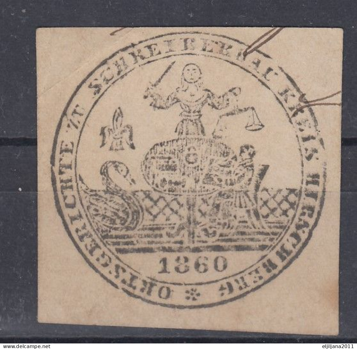 ⁕ Austria 1860 ⁕ Old Fiscal Revenue / Judicial / Local Courts ⁕ See Scan - Revenue Stamps