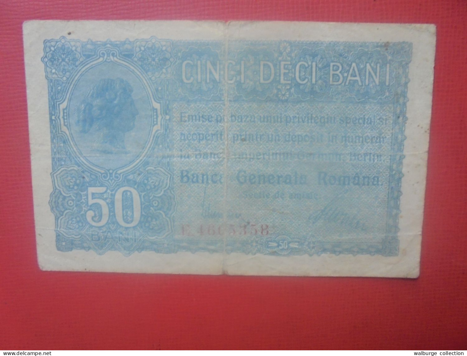 OCCUPATION ALLEMANDE (ROUMANIE) 50 BANI 1917 Circuler (ALL.1) - Primera Guerra Mundial