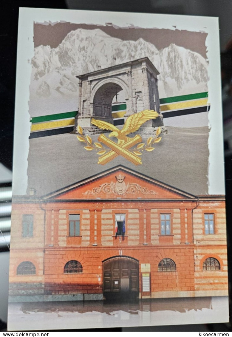 2scans ALPINI ARTIGLIERI Gruppo Aosta Cittadinanza Onoraria Saluzzo Cuneo 2021 Annullo Piemonte Su Italia Olivelli Usato - 2021-...: Storia Postale