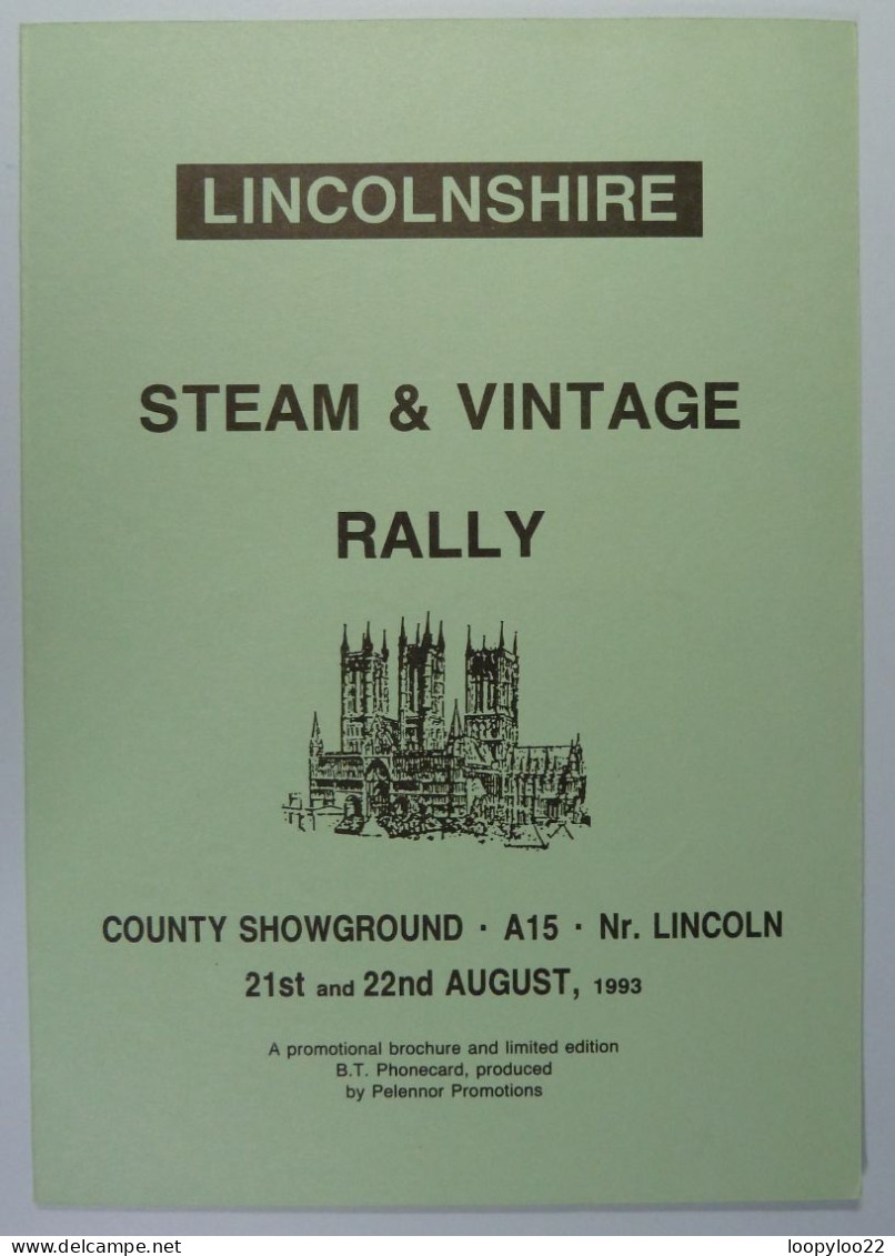 UK - BT - L&G - Lincoln Steam & Vintage Rally  - BTG185 - 327C - 1000ex - Limited Edition - Mint In Folder - BT Allgemeine
