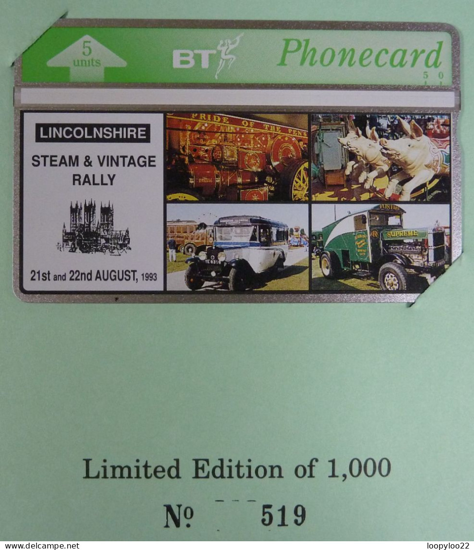 UK - BT - L&G - Lincoln Steam & Vintage Rally  - BTG185 - 327C - 1000ex - Limited Edition - Mint In Folder - BT Allgemeine