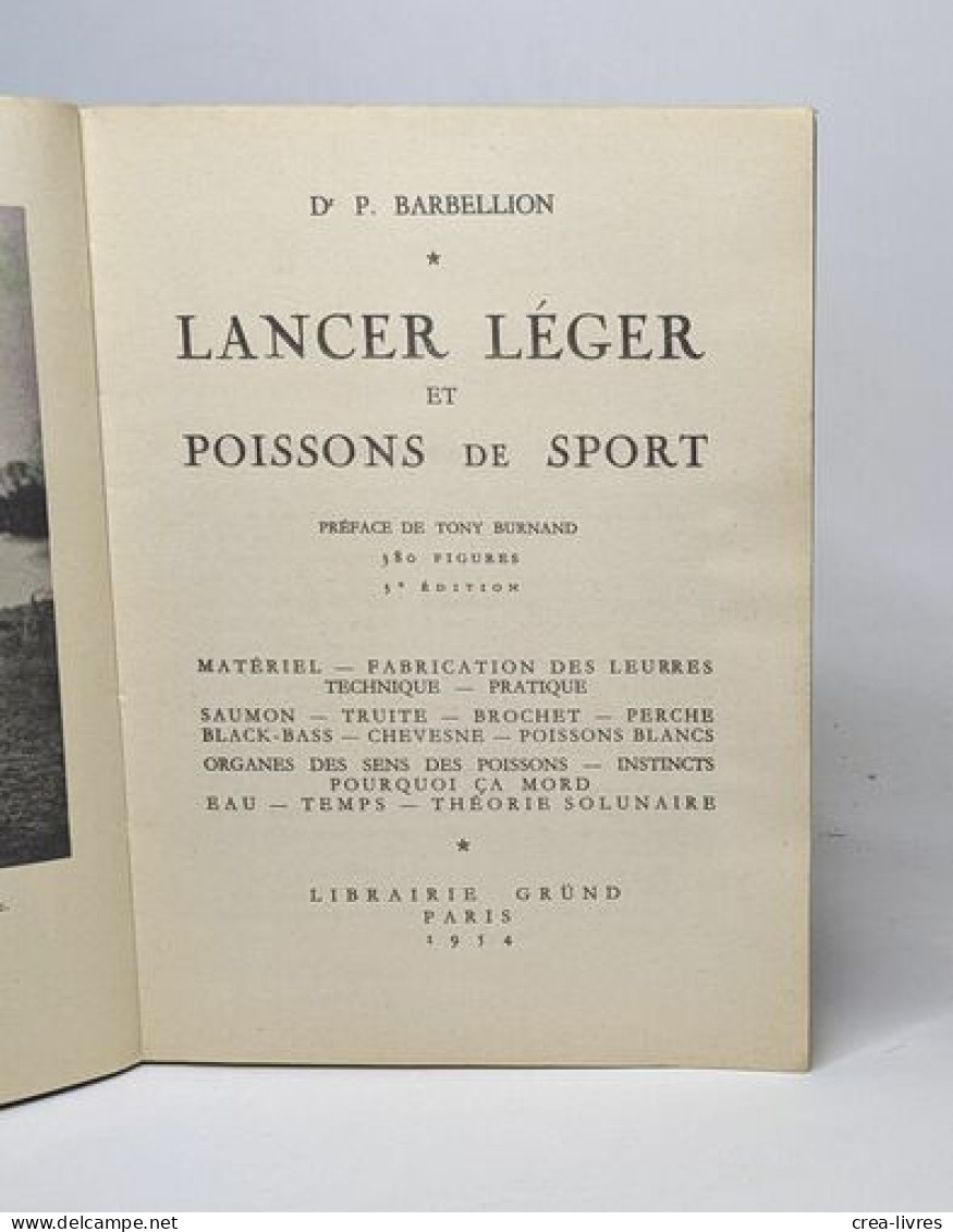 Lancer Léger Et Poissons De Sport - Jacht/vissen