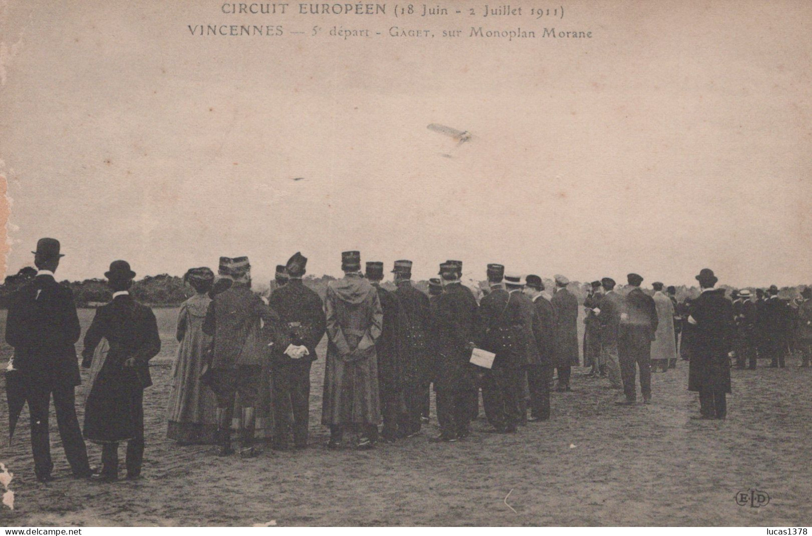 94 / CIRCUIT EUROPEEN  / VINCENNES 1911 / GAGET SUR MONOPLAN MORANE - Meetings