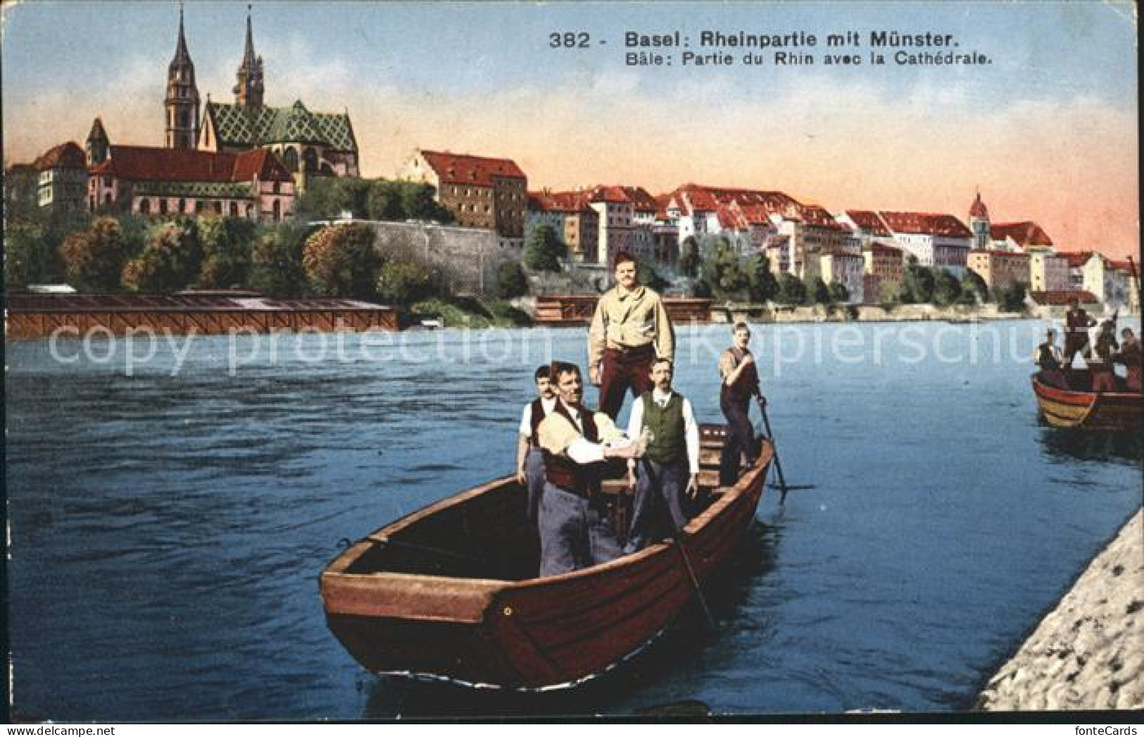 12057103 Basel BS Rheinpartie Boote Muenster Basel BS - Sonstige & Ohne Zuordnung