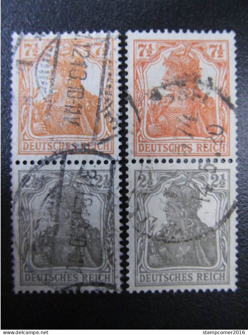 DR-ZD Nr. S13a+S13b, 1917, Germania, Gestempelt, Mi 45€ *DEL282* - Cuadernillos & Se-tenant