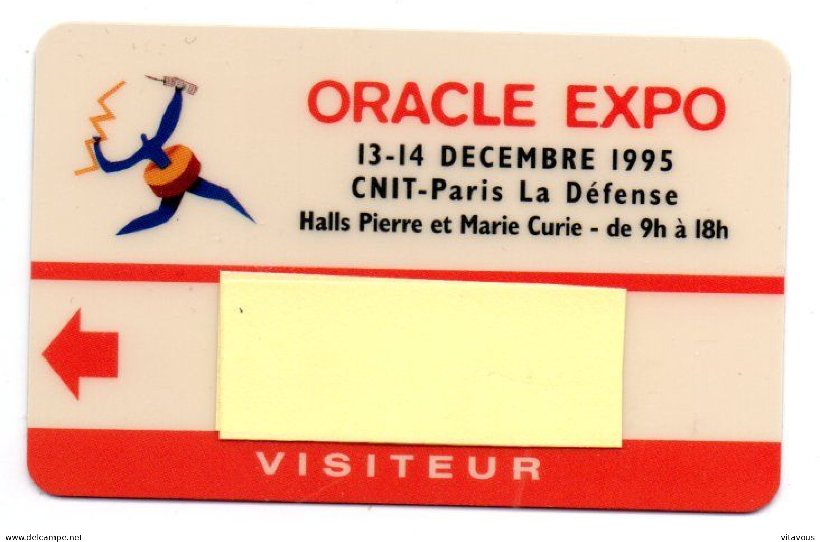 Carte Salon Badge Oracle Expo Card FRANCE Karte (F 634) - Cartes De Salon Et Démonstration