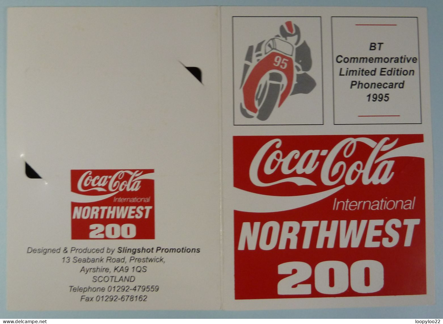 UK - BT - BTG506 -1995 - Coca Cola Int Northwest 200 - Robert Dunlop Winner - 505C - Limited Edition - Mint In Folder - BT Allgemeine