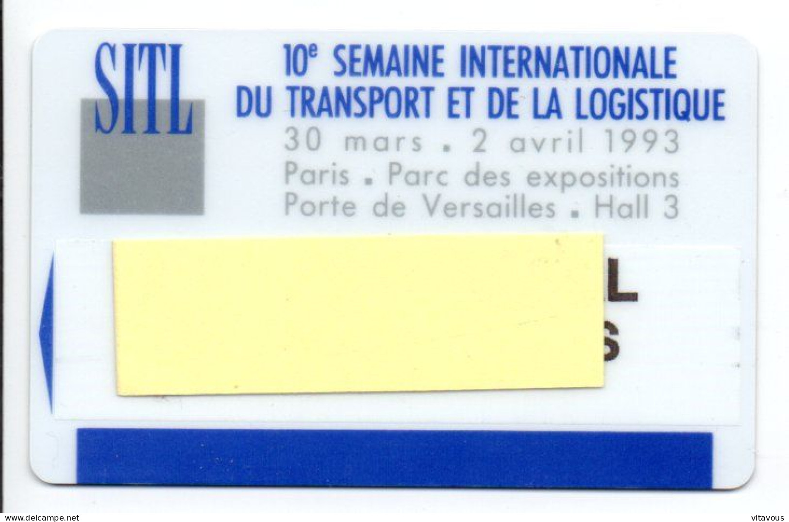 Carte Salon Badge SITL Card FRANCE Karte (F 637) - Exhibition Cards