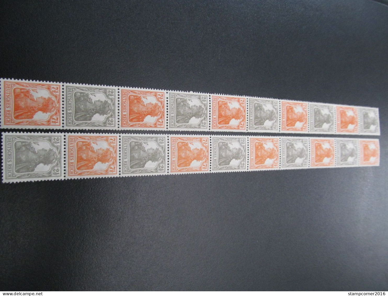 DR-ZD Nr. S13a+S13b, 1916, Germania, 10er Streifen, Postfrisch, Mi 140€ *DEL1007* - Postzegelboekjes & Se-tenant