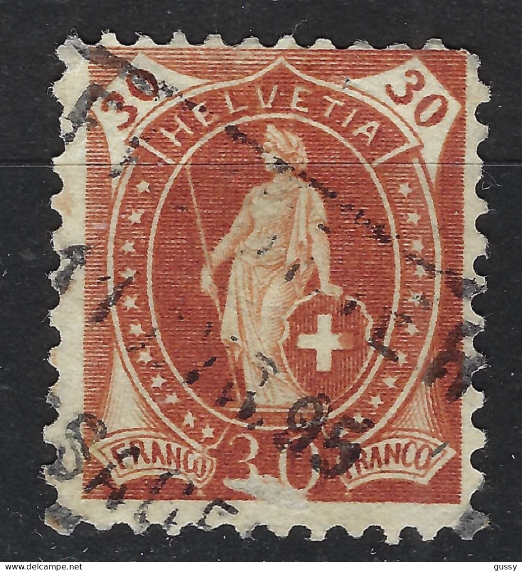 SUISSE 1896: Le ZNr. 68C, "Helvétie Debout" Obl., Touché Au S, Forte Cote - Used Stamps