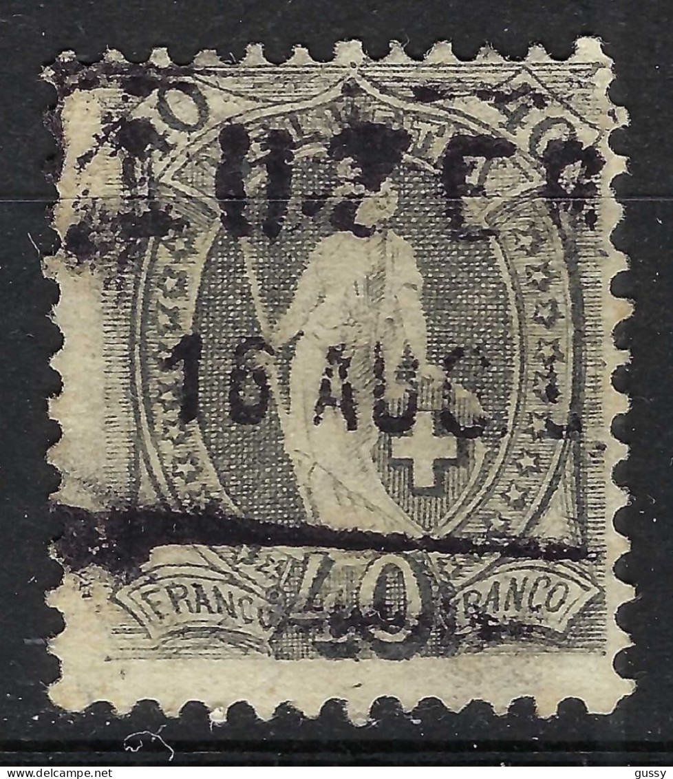 SUISSE 1882-93: Le ZNr. 69A, "Helvétie Debout" Obl. "Luzern" - Usati