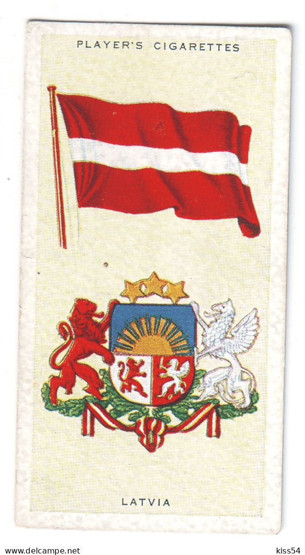 FL 19 - 27-a LATVIA National Flag & Emblem, Imperial Tabacco - 67/36 Mm - Objets Publicitaires