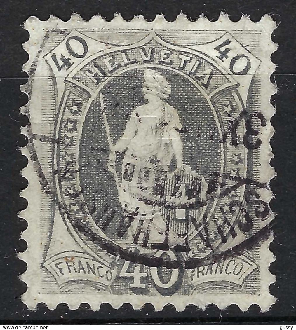 SUISSE 1882-93: Le ZNr. 69A, "Helvétie Debout" Obl. - Gebraucht