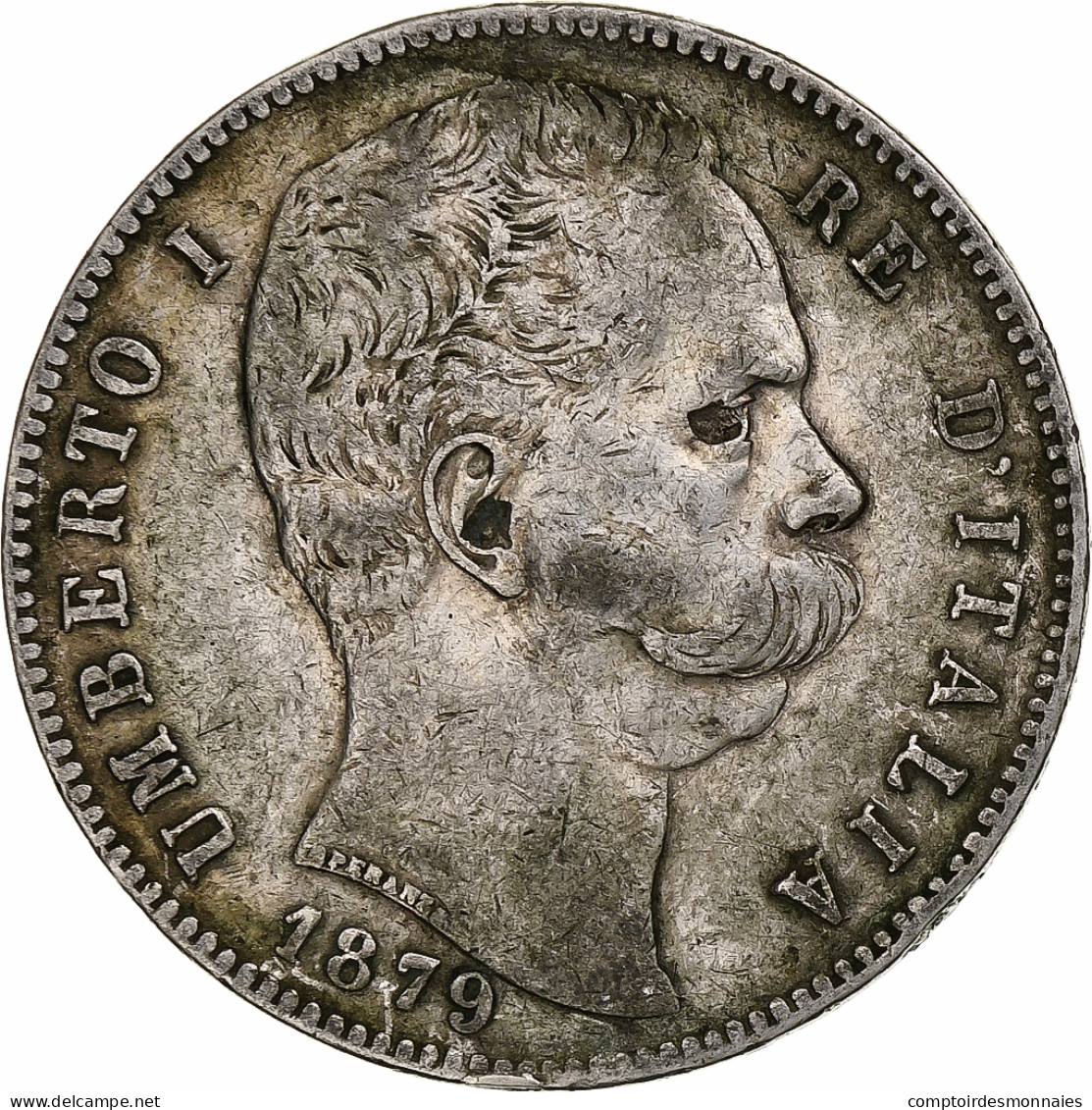 Italie, Umberto I, 5 Lire, 1879, Rome, Argent, TB+, KM:20 - 1878-1900 : Umberto I.