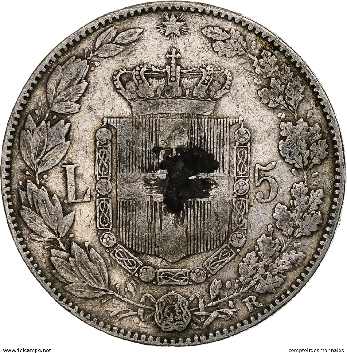 Italie, Umberto I, 5 Lire, 1879, Rome, Argent, TB+, KM:20 - 1878-1900 : Umberto I