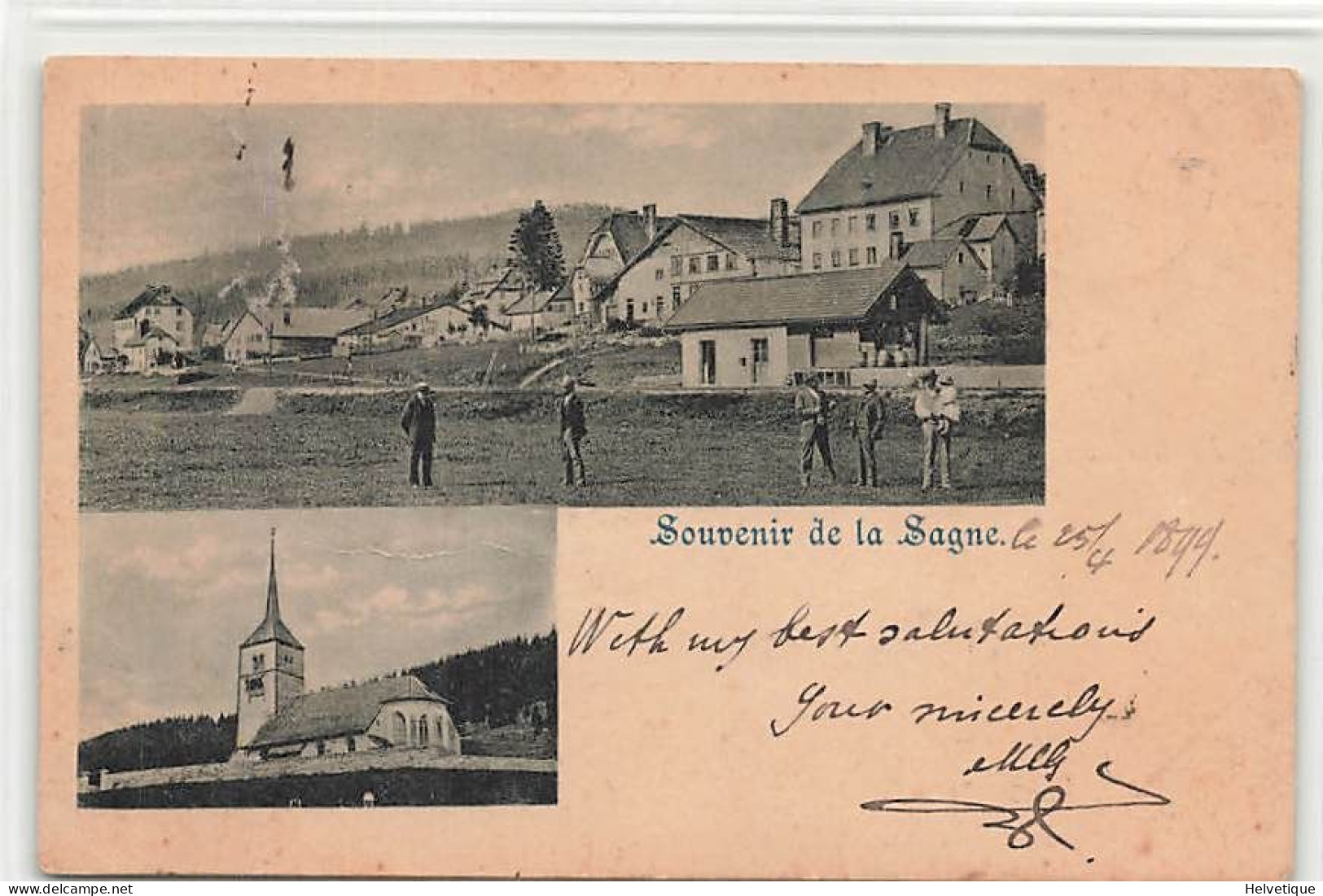 Souvenir De La Sagne 1899 - La Sagne