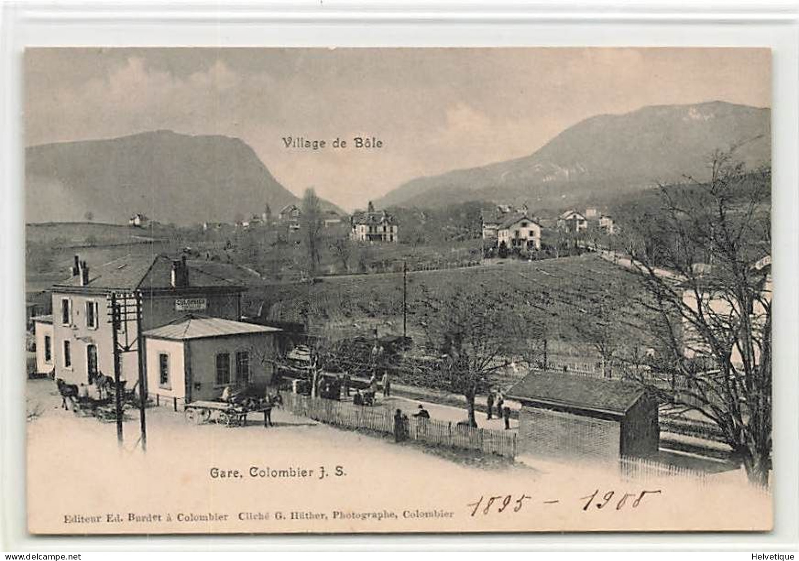 Colombier Gare Village De Bôle Attelages Train Bahn - Colombier