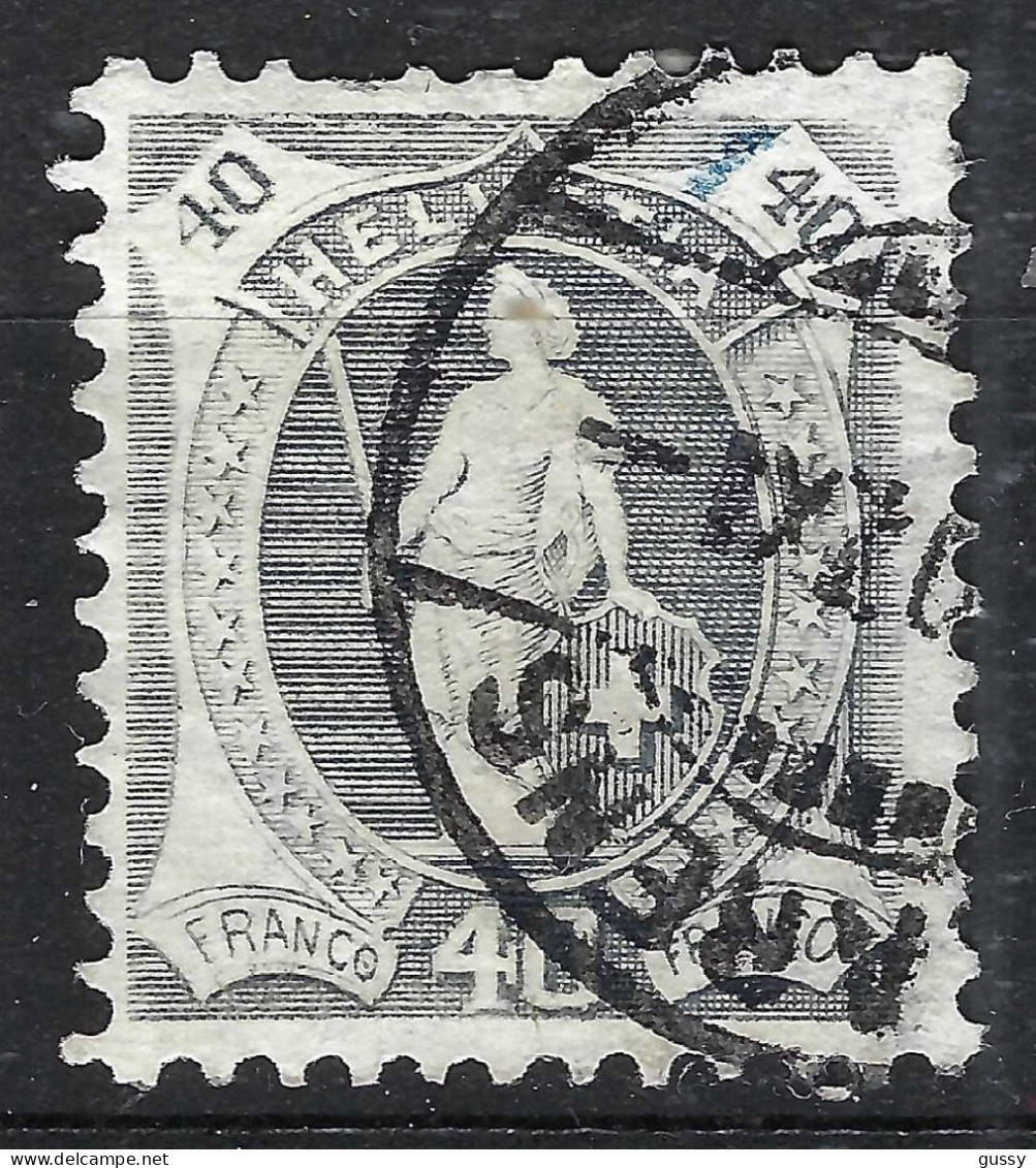 SUISSE 1905-08: Le ZNr. 89A, "Helvétie Debout" Obl. CAD "CLARENS", Qques Dents Courtes Au N, Forte Cote - Used Stamps