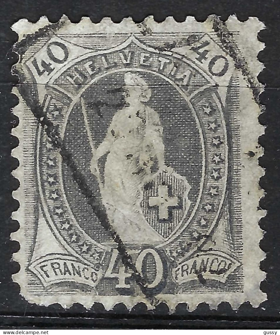 SUISSE 1882-93: Le ZNr. 69A, "Helvétie Debout" Obl. CAD, Coin SO Arrondi - Oblitérés