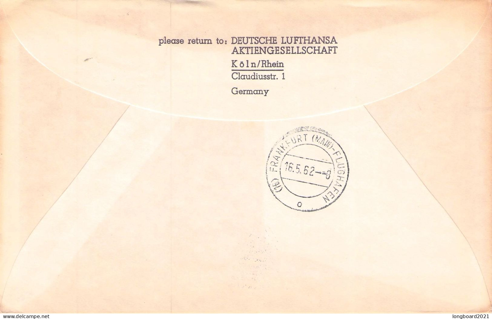 KENYA, UGANDA, TANGANYIKA - FIRST FLIGHT LH 701 NAIROBI 1962 /1505 - Kenya, Uganda & Tanganyika