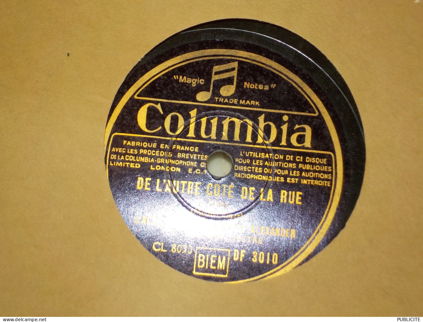 DISQUE VYNIL 78 TOURS FOX TROT DE MAURICE  ALEXANDER  1946 - 78 T - Disques Pour Gramophone