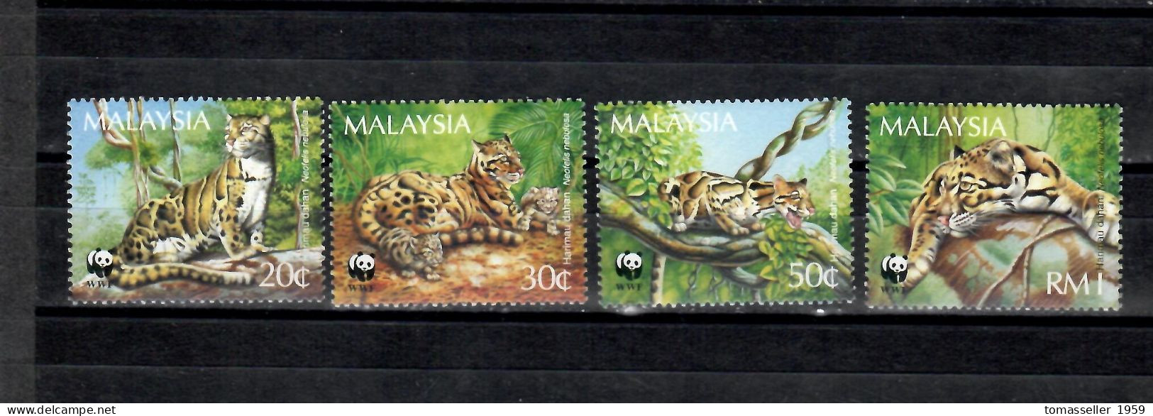Malaysia-1995 Endangered Species - Clouded Leopard-4v,MNH** - Malaysia (1964-...)