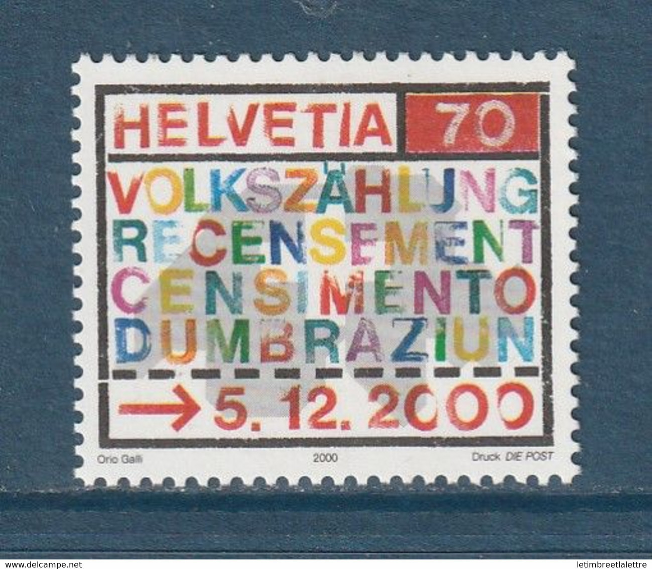 Suisse - YT N° 1655 ** - Neuf Sans Charnière - 2000 - Ungebraucht