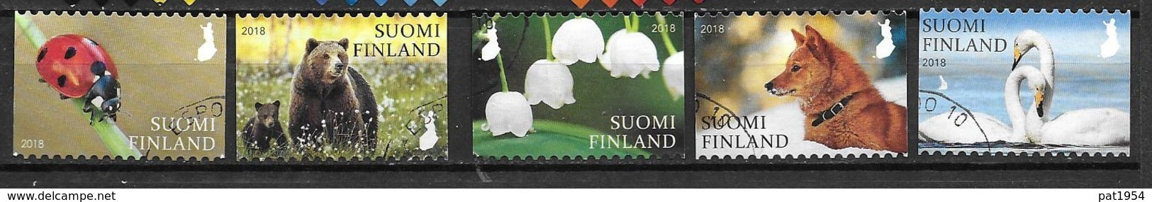 Finlande 2018 N° 2565/2569 Oblitérés Faune Et Flore - Used Stamps