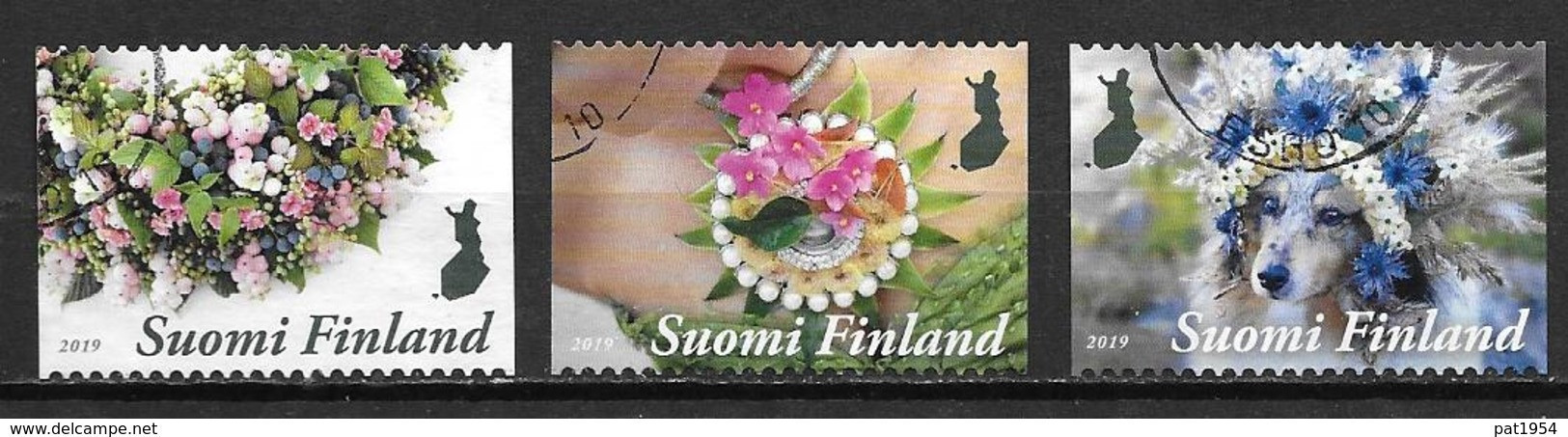 Finlande 2019 N° 2596/2598 Oblitérés Fleurs - Oblitérés