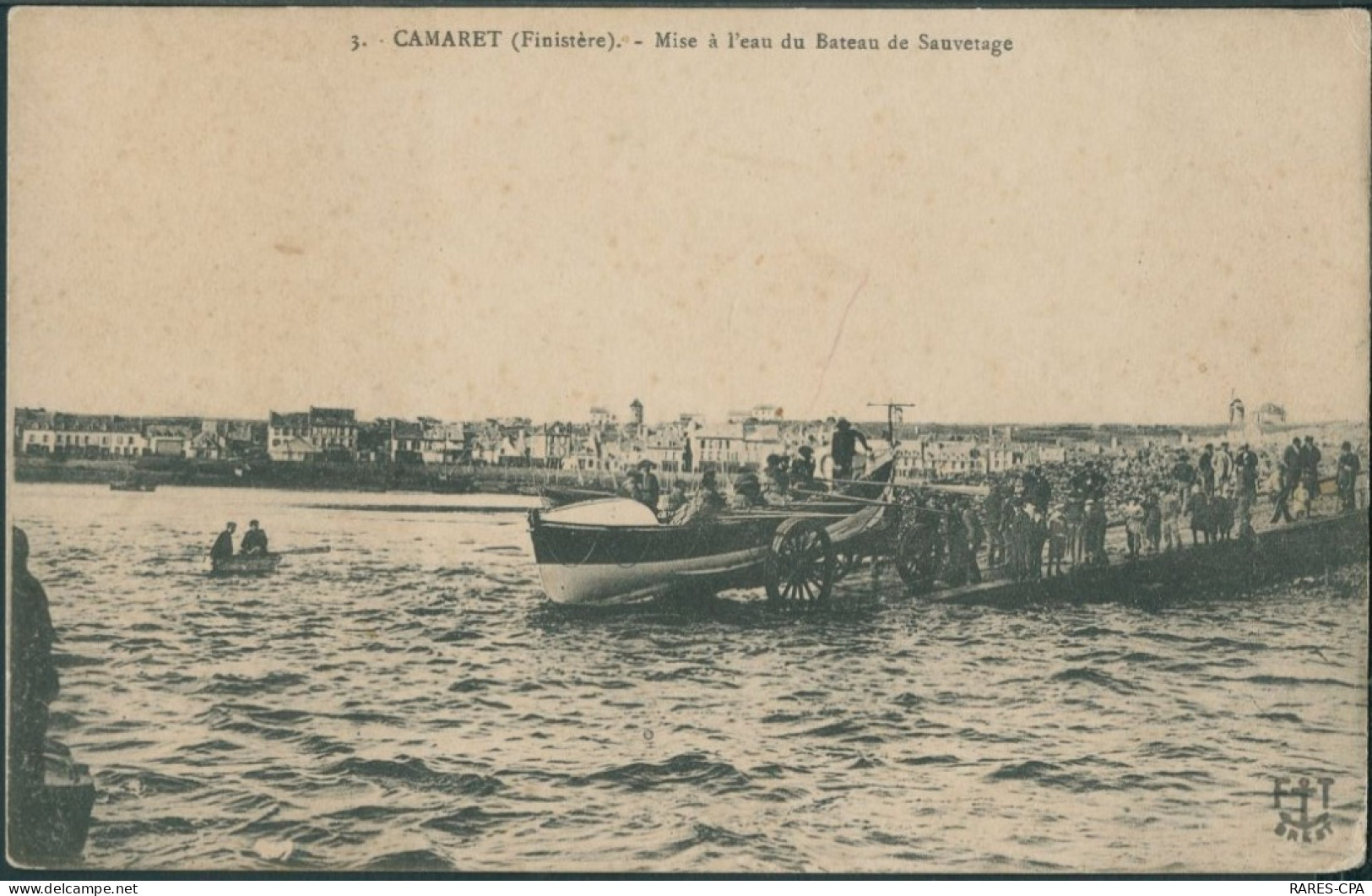 29 CAMARET - Mise à L'eau Du Bateau De Sauvetage - TB / TOP RARE - Camaret-sur-Mer