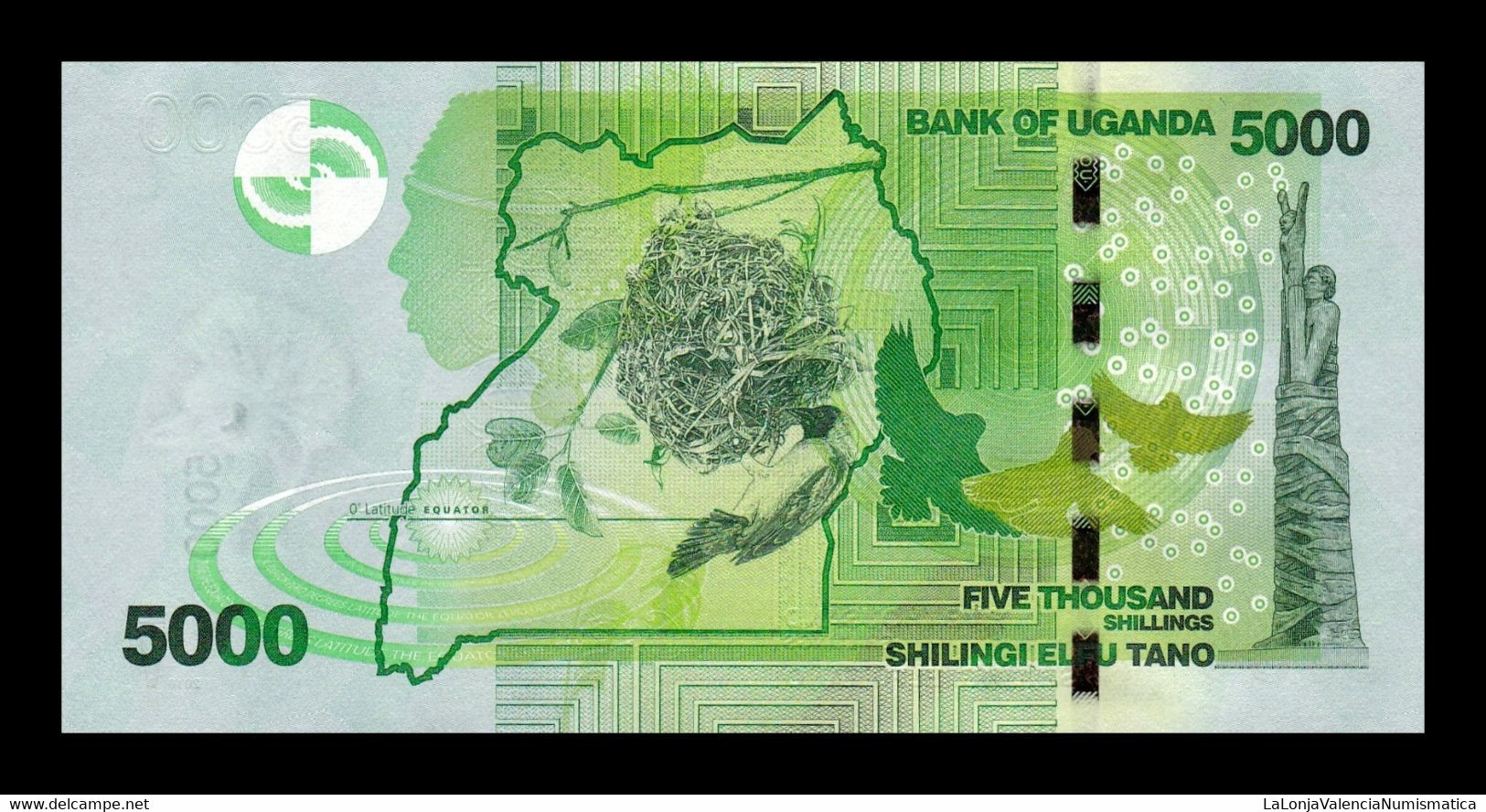 Uganda 5000 Shillings 2010 Pick 51a Sc Unc - Oeganda