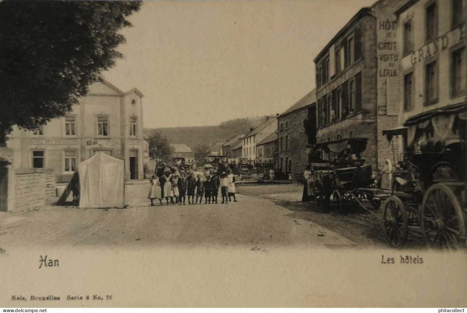 Han Sur Lesse (Rochefort) Les Hotels (animee) Ca 1900 - Other & Unclassified