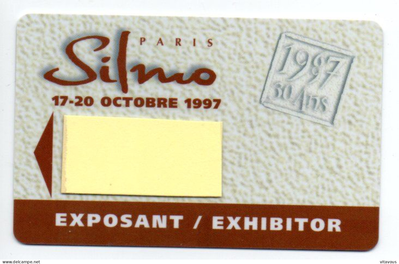 CARTE SALON Exposant - Paris Silmo Optique 1997  Card Karten (F 660) - Cartes De Salon Et Démonstration