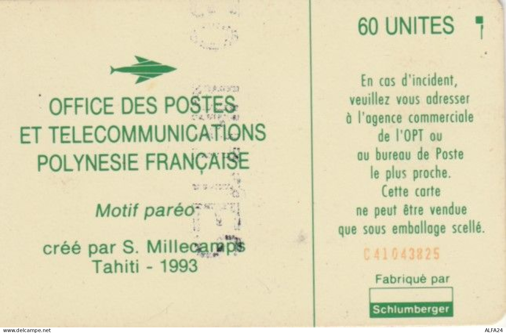 PHONE CARD POLINESIA FRANCESE (E59.27.5 - Polynésie Française