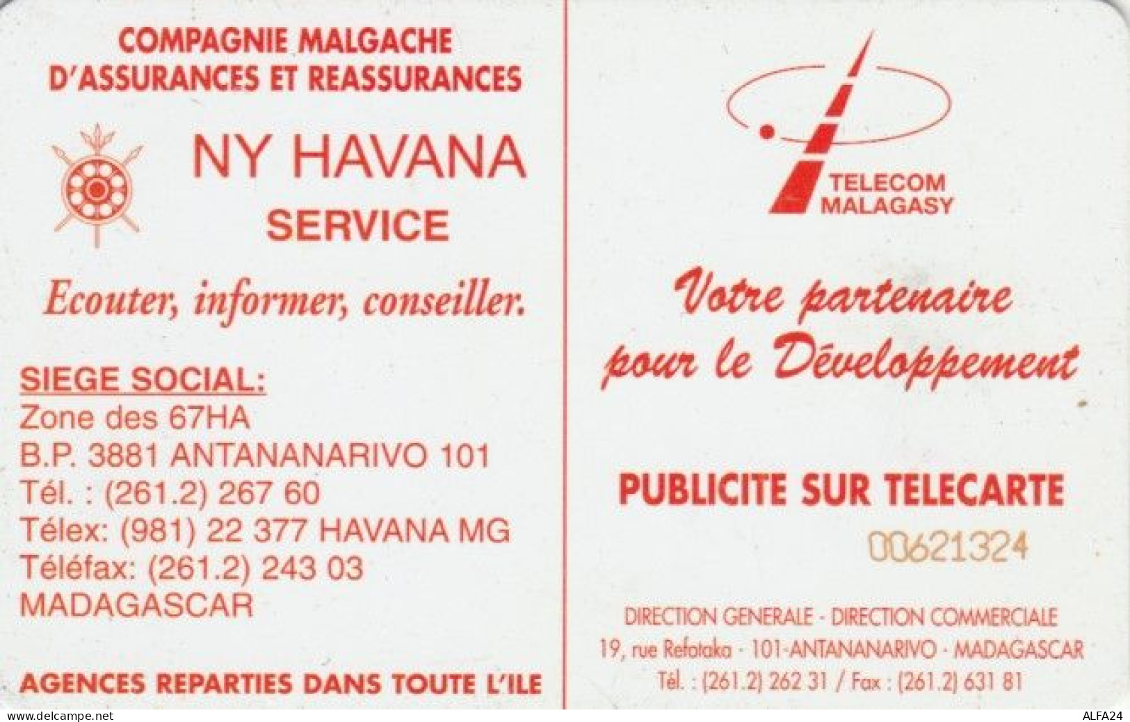 PHONE CARD MADAGASCAR (E59.19.5 - Madagaskar