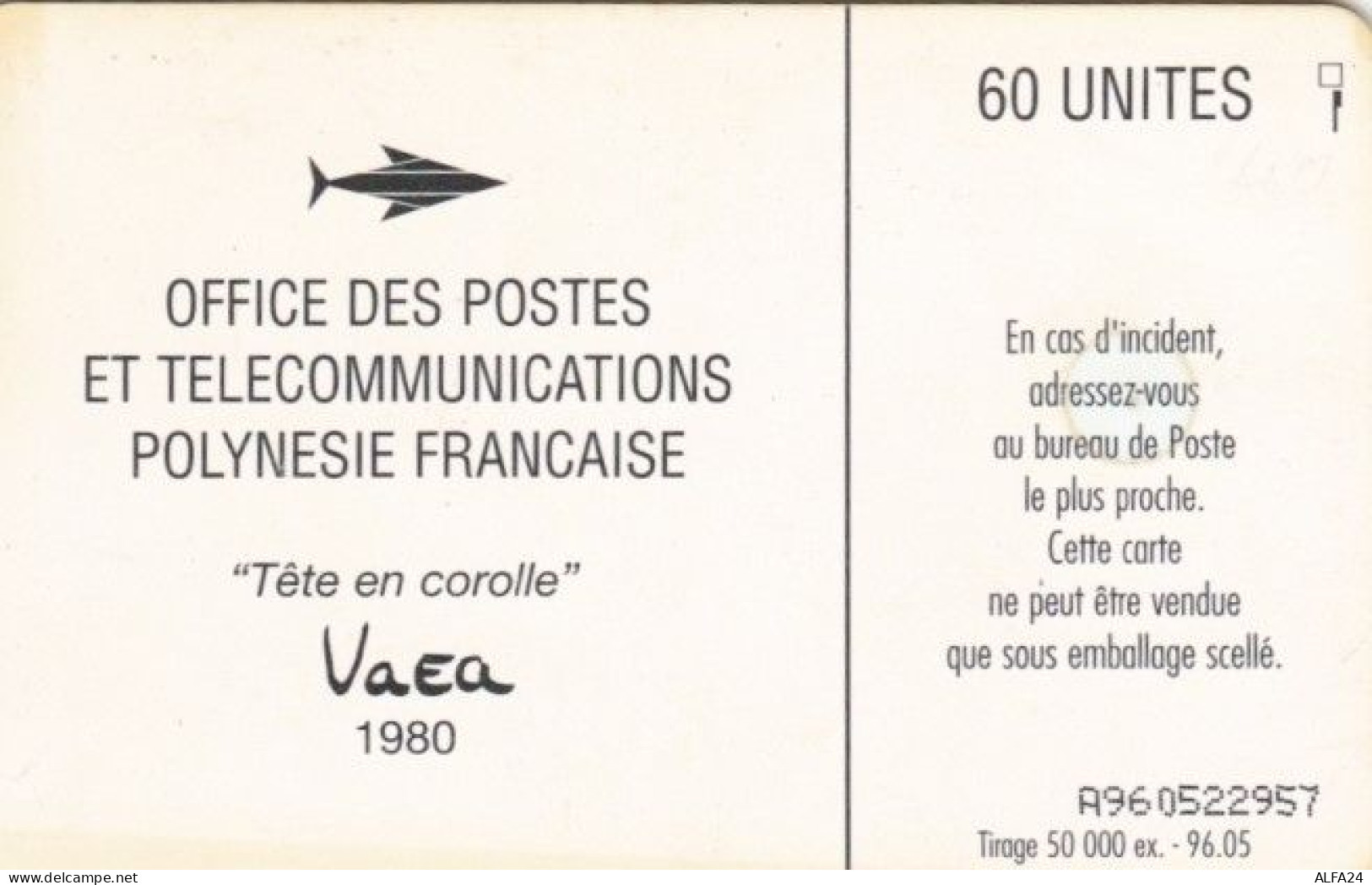 PHONE CARD POLINESIA FRANCESE (E60.10.3 - Polynésie Française