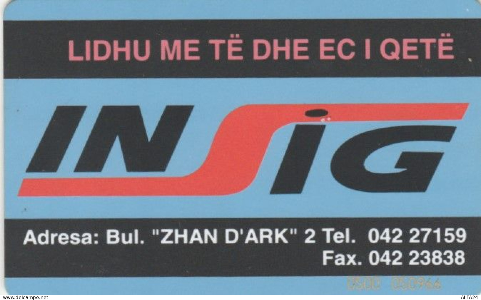 PHONE CARD ALBANIA (E60.9.6 - Albanie