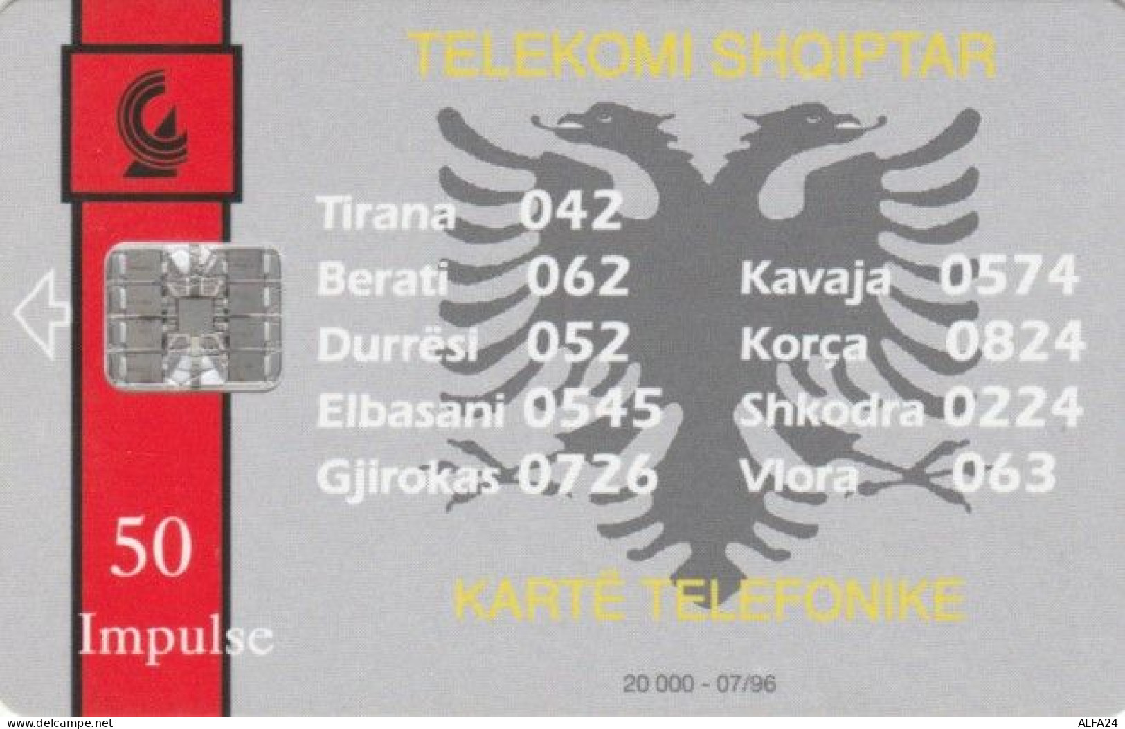 PHONE CARD ALBANIA (E60.9.6 - Albania