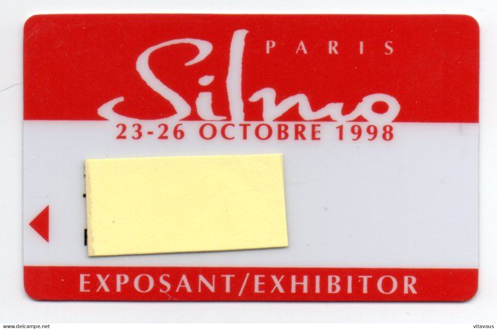 Carte Salon- Paris Silmo Optique Card Magnétique Karten (F 662) - Tarjetas De Salones Y Demostraciones