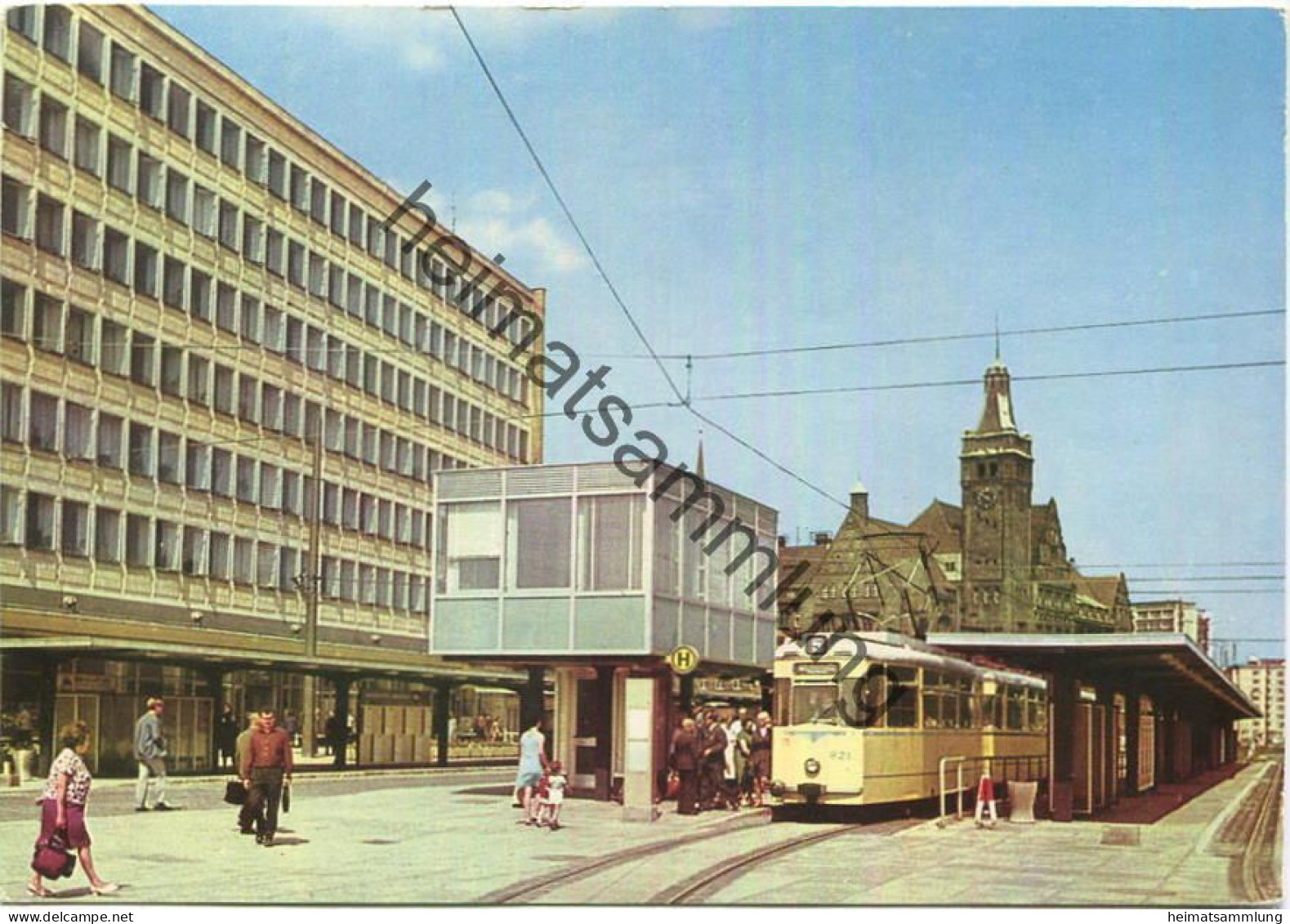 Karl-Marx-Stadt - Zentralhaltestelle - Strassenbahn - AK-Grossformat - Verlag Erhard Neubert Karl-Marx-Stadt - Chemnitz (Karl-Marx-Stadt 1953-1990)