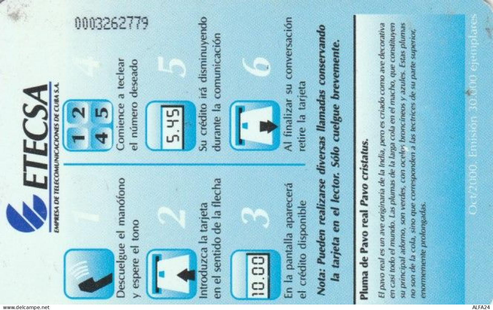 PHONE CARD CUBA (E61.23.3 - Cuba