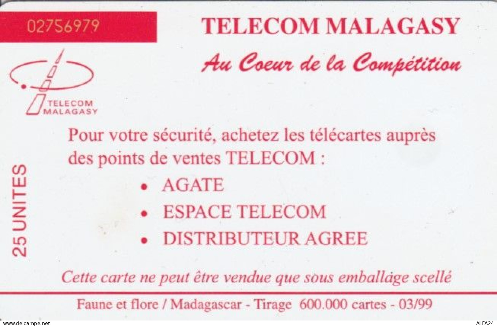 PHONE CARD MADAGASCAR (E61.16.3 - Madagaskar