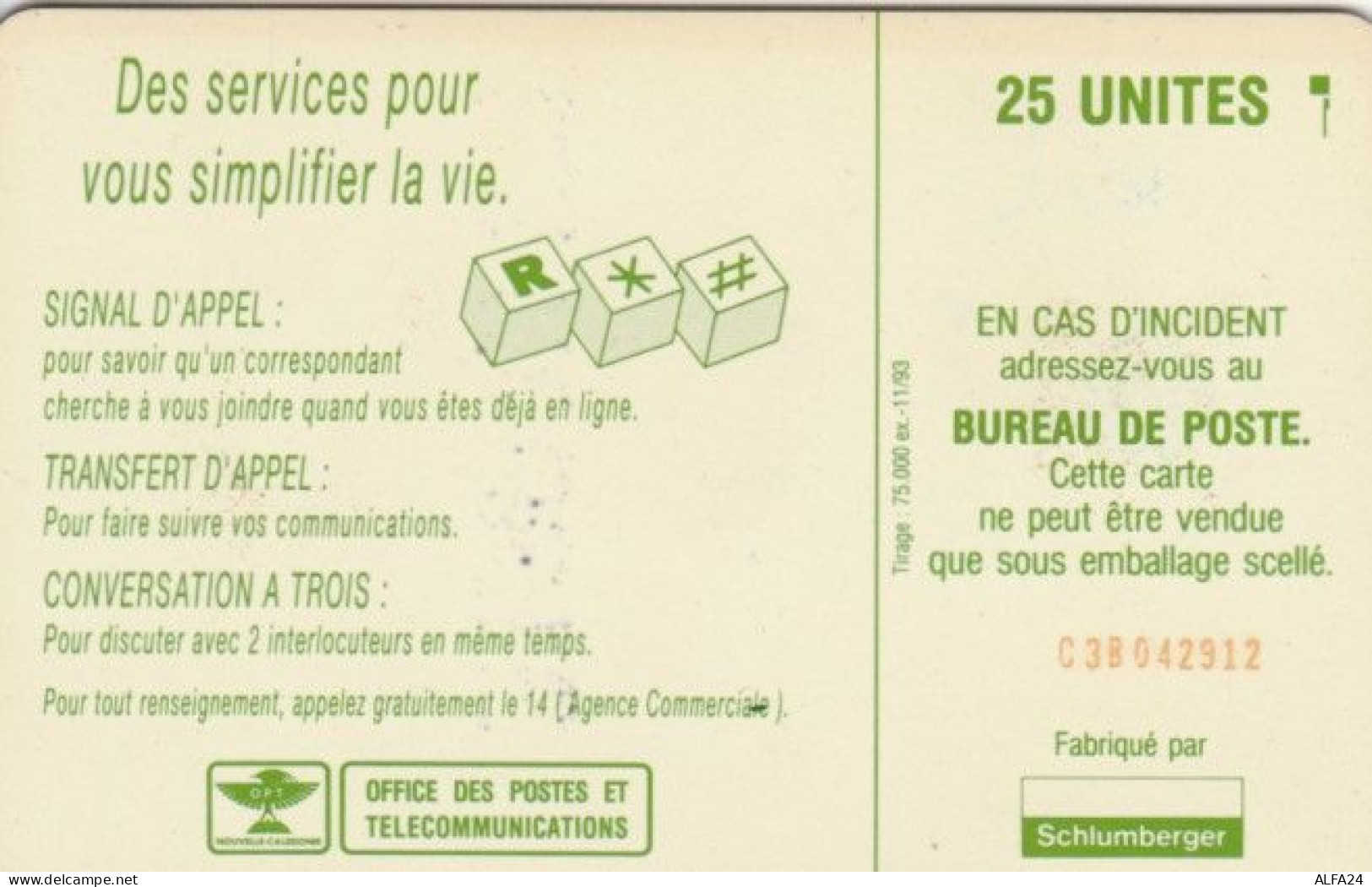 PHONE CARD NUOVA CALEDONIA (E61.14.7 - Nouvelle-Calédonie