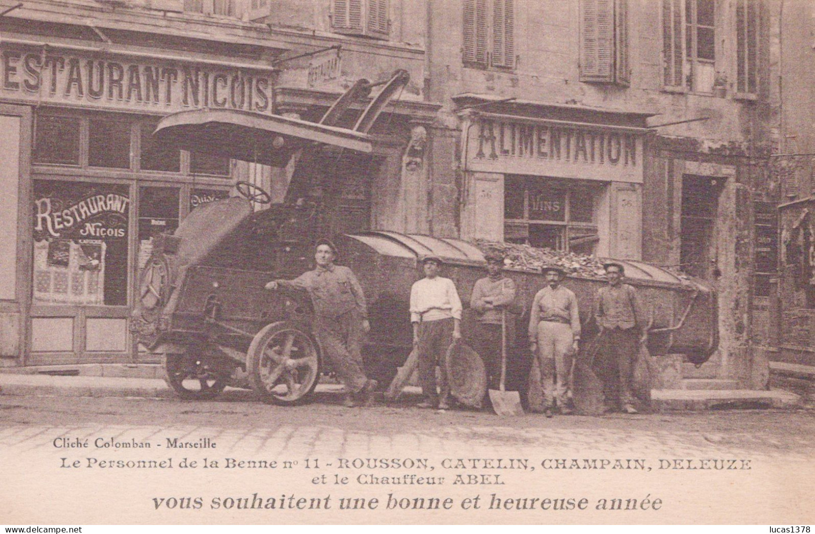 13 / MARSEILLE  / BONNE ANNEE / PERSONNEL BENNE / N 11 - Old Professions