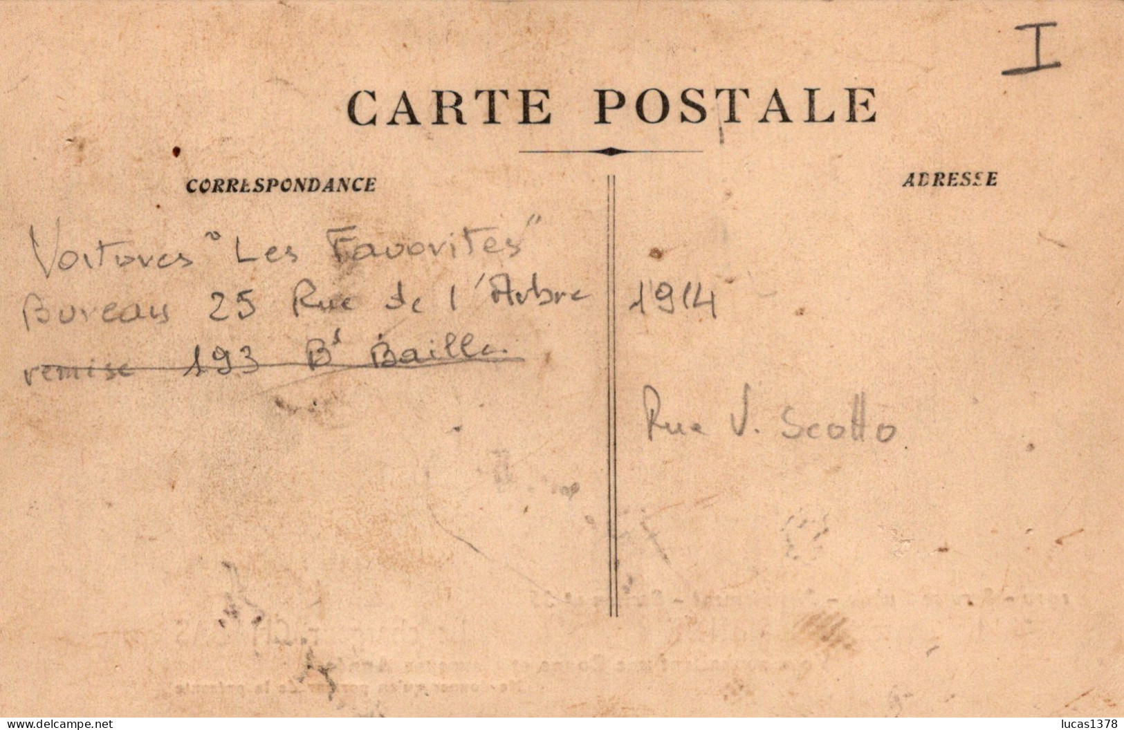 13 / MARSEILLE - 1910 - SERVICE PUBLIC NETTOIEMENT / CHARRETIER / SECTION N°35 / RUE VINCENT SCOTTO - Old Professions