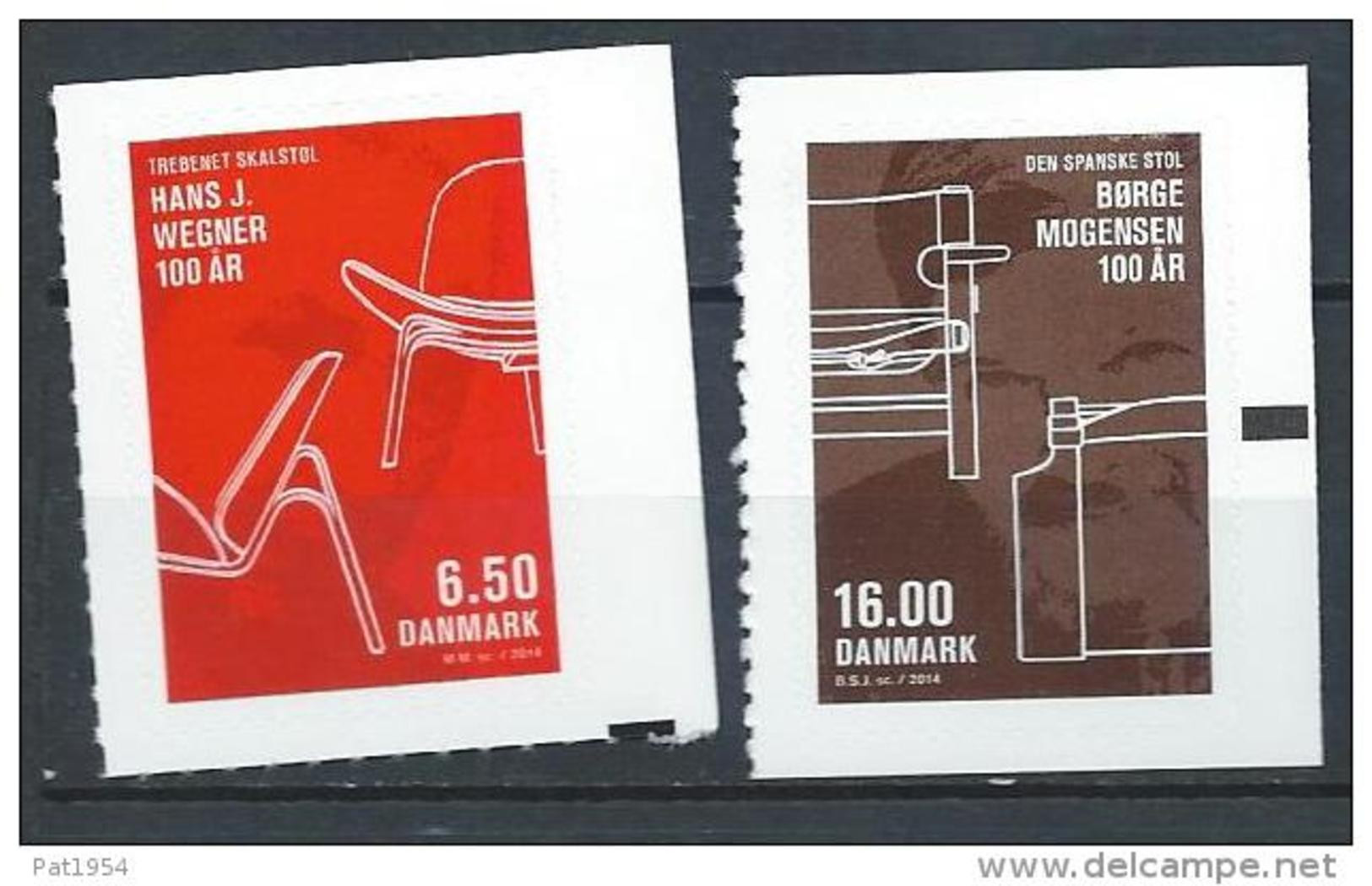 Danemark 2014 N°1744/1745 Neufs Wegner Et Mogensen - Unused Stamps