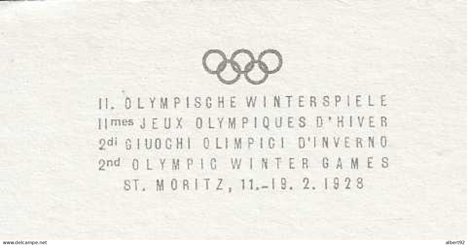 1928 Jeux Olympiques D'Hiver De Saint-Moritz; Carte Postale Officielle: Patinage Artistique (illustrateur Stiefel) +1966 - Invierno 1928: St-Morits